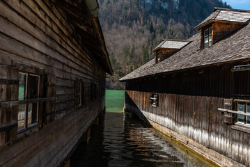 Bootshaus am Königssee in Bayern