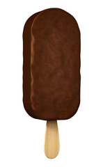 Stick ice cream isolated on transparent background.. 3D illustration