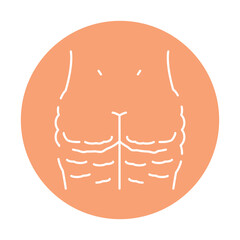 Cellulite color line icon. Human diseases.