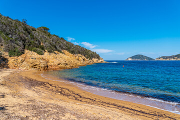 Coastline of Elba island in springtime