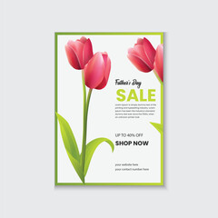 Fathers Day Sale Poster Template