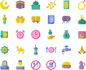 Icon vector of Ramadan with flat style