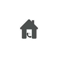 Fototapeta premium Vector Stock House Phone Icon Hotel Telephone Number