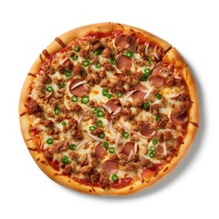 pizza isolated on white, ai generative