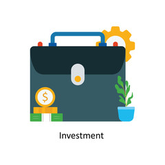 Investment  Vector Flat Icons. Simple stock illustration stock 