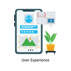 User Experience Vector Flat Icons. Simple stock illustration stock 