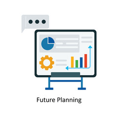 Future Planning Vector Flat Icons. Simple stock illustration stock 