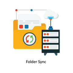 Folder Sync  Vector Flat Icons. Simple stock illustration stock 