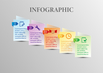 Fototapeta na wymiar Book design of infographic diagram
