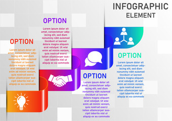 Marketing presentation business diagram options  