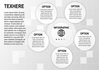 Gray website page data infographic 
