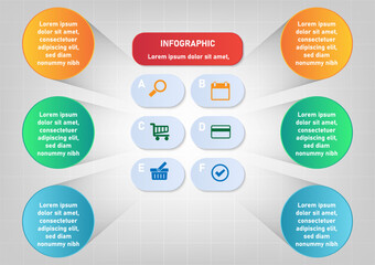 Fototapeta premium Marketing diagram infographic vector design