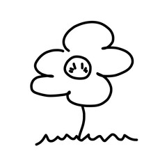 Flower Nocolour.Png Icon Set. 