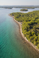Fototapeta na wymiar aerial view of the Croatia coastline