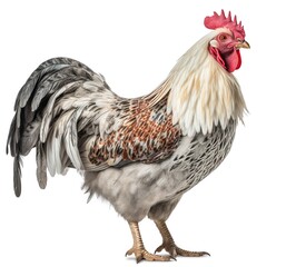 Timeless Elegance: A Beautiful Chicken Brahma Chicken, Isolated on White Background - Generative AI