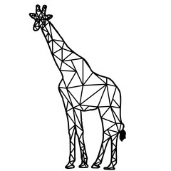 Polygonal giraffe outline