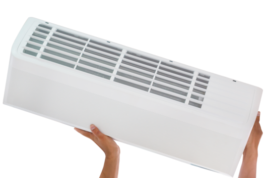 Hand lifting air conditioner unit