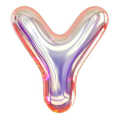 3d letter Y gradient font luxury