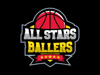 Vector modern professional basketball sport logo vector template