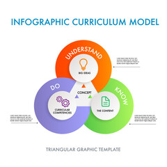Curriculum model Infographic knowledge template chart three elements for business marketing strategy