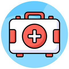The first aid kit icon typically represents a collection of supplies and equipment used to provide medical assistance in emergency situations