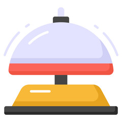 Check this beautiful design hotel bell icon in trendy style, editable vector