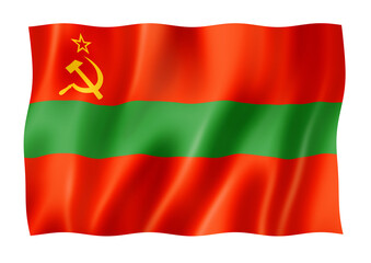 Transnistria flag isolated on white