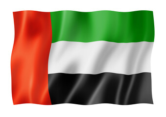 United Arab Emirates flag isolated on white