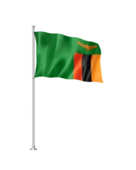 Foto op Aluminium Zambian flag isolated on white © daboost