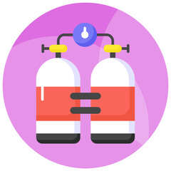 Download this premium icon of scuba tank, equipment used for breathing underwater during scuba diving