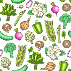 Pattern with vegetables for the keto diet.