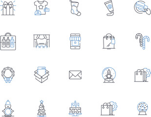 Perks line icons collection. Rewards, Benefits, Advantages, Incentives, Bonuses, Gratifications, Privileges vector and linear illustration. Treats,Goodies,Perquisites outline signs set
