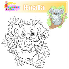 cute little koala coloring book