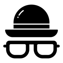 Grab this amazing icon of hat and glasses in trendy style, beach accessories vector design