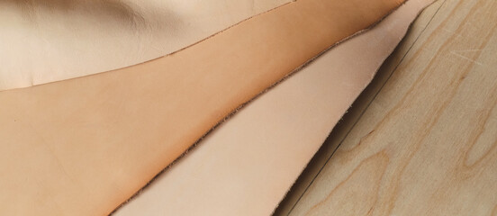 display of eco-friendly, beige leather swatches that combine style and sustainability. trend of sustainable and ethical leather alternatives. Sustainable Luxury