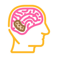 uterine cancer color icon vector illustration