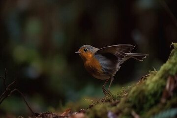 Fototapeta premium robin in the snow