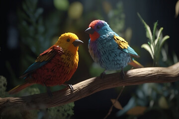 Fototapeta premium red and yellow macaw