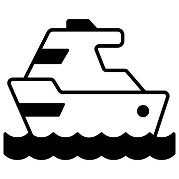 recommend clip art: Motor yacht vector design, boat for sea traveling icon, luxury ship for trip or party in the ocean