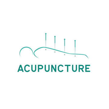 Acupuncture therapy logo with text space for your slogan tagline, vector illustration