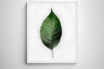 leaf on a white background created using AI Generative Technology