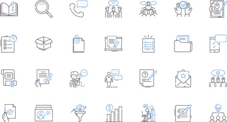 Inventive pursuits line icons collection. Innovation, Creativity, Ingenuity, Resourcefulness, Imagination, Originality, Invention vector and linear illustration. Piering,Visionary,Novelty outline
