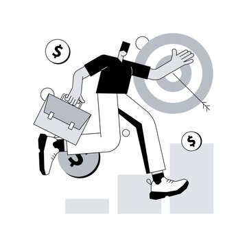 Career growth abstract concept vector illustration.