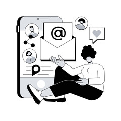 Email marketing abstract concept vector illustration.