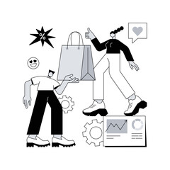 Customer relationship management abstract concept vector illustration.