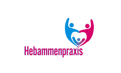 Hebammen Logo, Hebammenpraxis Logo, Mutter und Kind Logo	