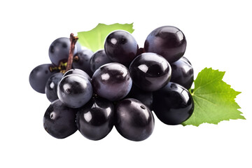 Grape isolated on transparent background. Generative Ai