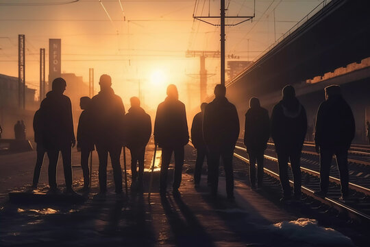 Ultras Hooligans Football Fans Mob masked and black dressed