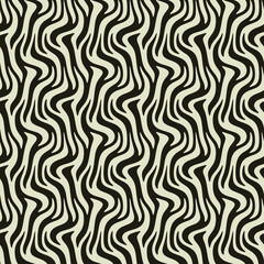 Monochrome Ethnic Ripples Textured Pattern