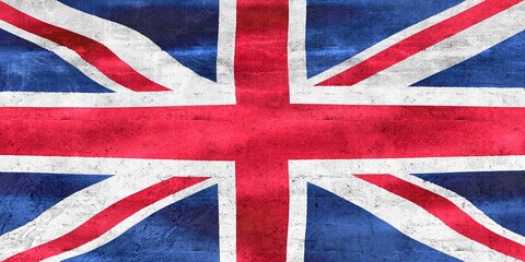 United Kingdom flag - realistic waving fabric flag